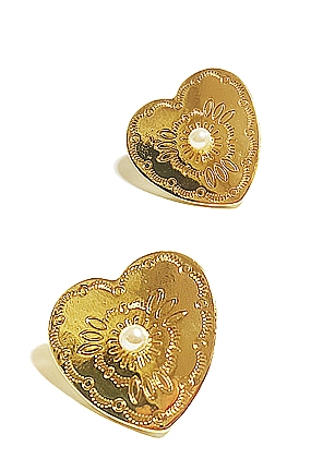 Antique ♡ heart pearl ( earring, earucff )