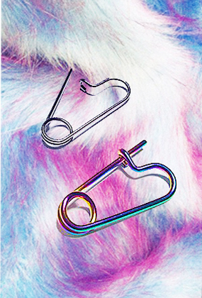 ♥누적 1500개 판매 돌파♥ Safety pin piercing (2 color)