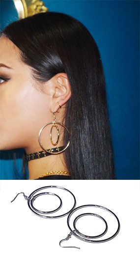 ♥누적 100개 판매 돌파♥ Double round ring earring (gold/silver)