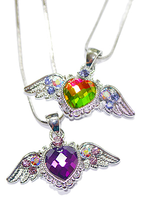 Devil ♥ Angel necklace (swarovski) (2 color)