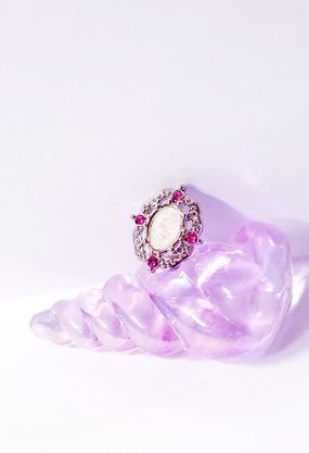 Pink-opal stone piercing