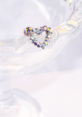 ♡누적 1000개 판매 돌파♡ Heart crystal piercing