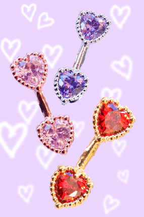 ♥누적 300개 판매 돌파♥ ♡ Two heart ♡ piercing (3 color)