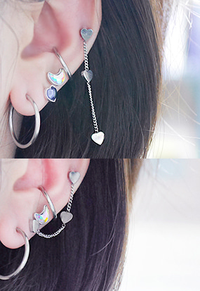 ♥누적 300개 판매 돌파♥♡3 Heart - drop ♡ piercing (2 way)