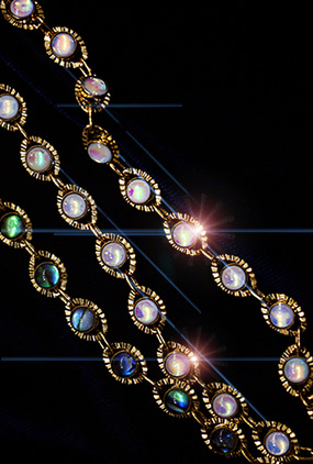 Opal chain choker ( 2 color )