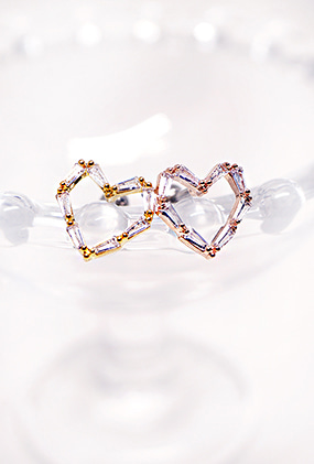 ♥누적 200개 판매 돌파♥Big heart crystal piercing ( 3 color )
