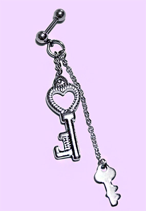 Heart♡ key chain piercing