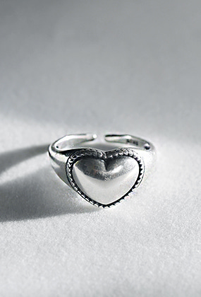 [Silver 925] Heart bold ring