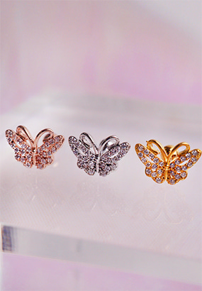 Flower butterfly piercing (3 color)
