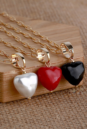 Heart pendant necklace (3 color)