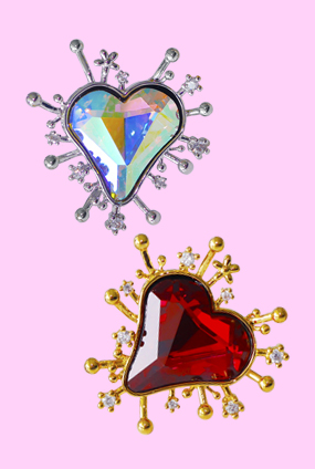 Sparkling heart ♡piercing (2 color)(스와로브스키)