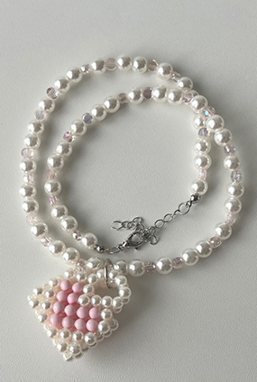 Pearl ♡tote bag necklace
