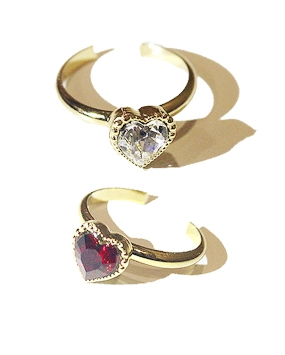 Heart♥ knuckle ring (Swarovski)