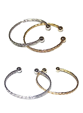 Antique metal twist bangle (2 color)