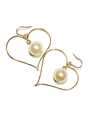 ♡ Round pearl earring ( earcuff )