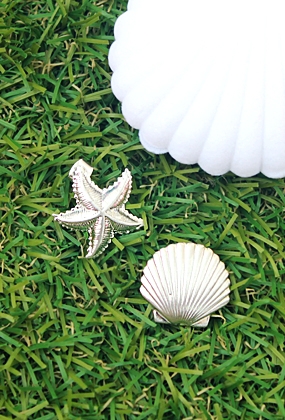 Shell &amp; starfish (earring)