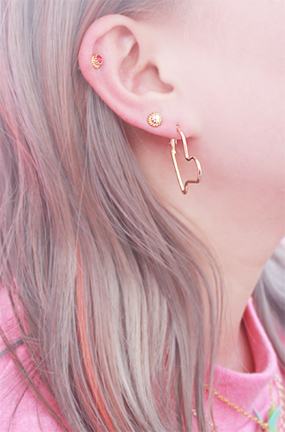 ♥누적 1000개 판매 돌파♥♡Heart♡ round earring (small)