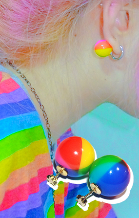 Rainbow ball ☆ earring
