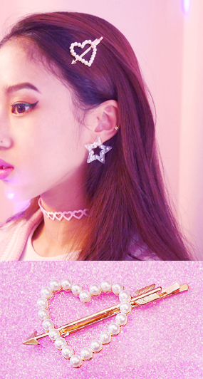 Pearl ♡ cupid hair clip