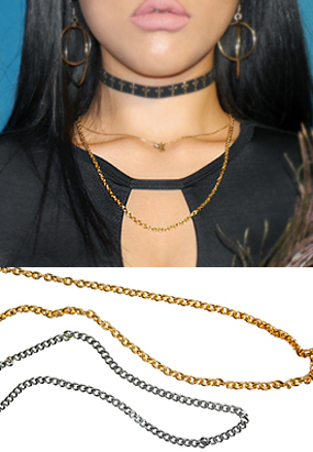 Simple chain necklace (써지컬스틸)