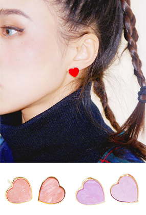 ♡Heart♡ earring ( 3 color )