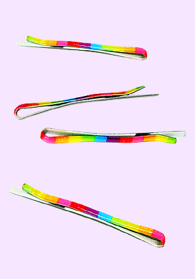 Rainbow bobby pin ( 4 set )