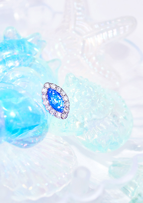 Drop blue opal piercing