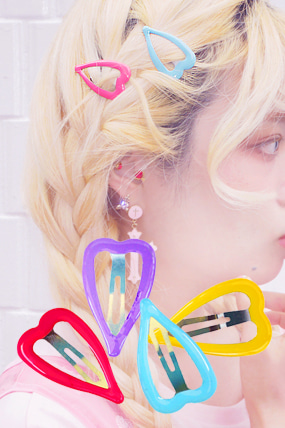 ♡♥ Heart hair clip 6 SET ♥♡( 6 개 세트 )