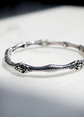 ♥태연 착용♥Antique silver lace bangle