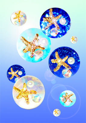 Starfish bubble piercing (3 color)