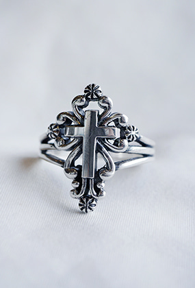 [Silver 925] Antique Cross ring