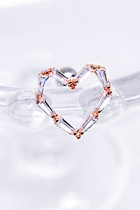 ♥누적 200개 판매 돌파♥Big heart crystal piercing ( 3 color )