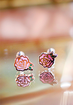 PInk rose piercing (2 color)