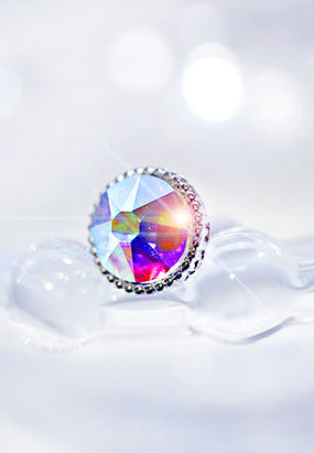 Rainbow crystal piercing (스와로브스키)