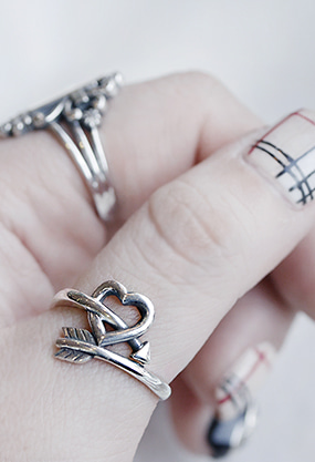 [Silver 925] Heart arrow ring