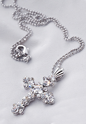 ♥누적 150개 판매 돌파♥ Twinkle crystal cross necklace