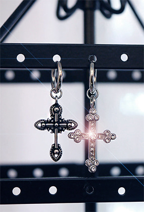 Antique cross ring piercing ( 2 type )