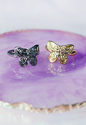 Vintage butterfly ring (골드,실버)