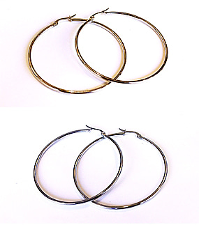 ♥누적 100개 판매 돌파♥ Circle big earring (surgical steel)(골드,실버)