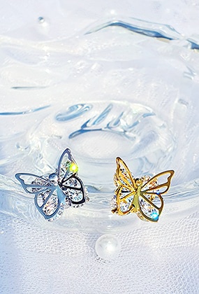 3D 🦋 butterfly piercing (골드,실버)