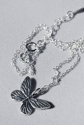 [Silver 925] Antique butterfly necklace