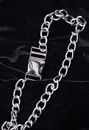 Square buckle chain choker necklace
