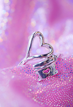 [Silver 925] Heart ♡ key ring