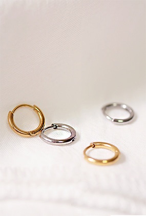 ♥누적 200개 판매 돌파♥ Small one-touch ring piercing (골드,실버)
