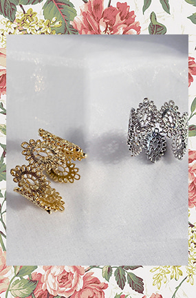 Flower lace ring (골드,실버)