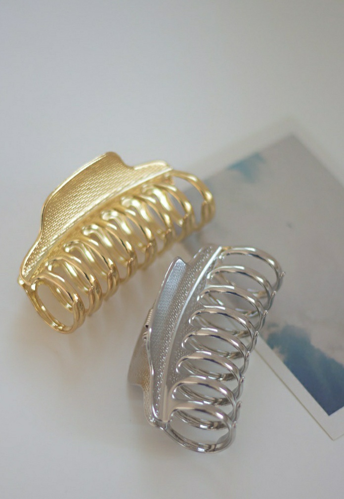 Metal comb hair clip (골드,실버)