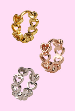 ♥누적 150개 판매 돌파♥ LOVE♡ One touch ring piercing (골드,실버,핑크)