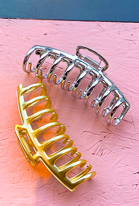 Big metal comb hair clip (골드,실버)