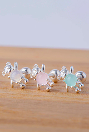 [Silver 925] Candy bear piercing (3 color)
