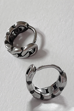 (ALL 써지컬) Vintage chain ring piercing